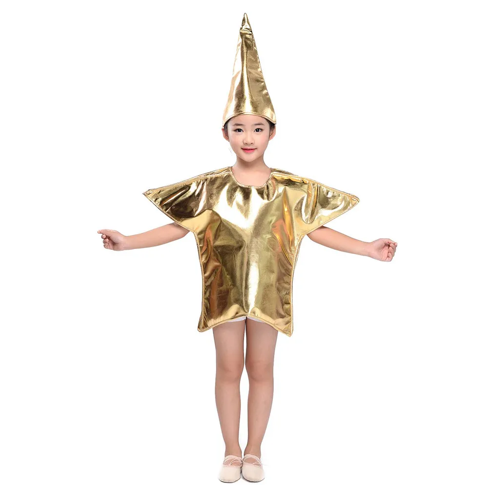 

Kids Halloween Gold Star Costume Star Of Bethlehem Christmas Fancy Dress Nativity Costume Christmas Party Cosplay for New Year