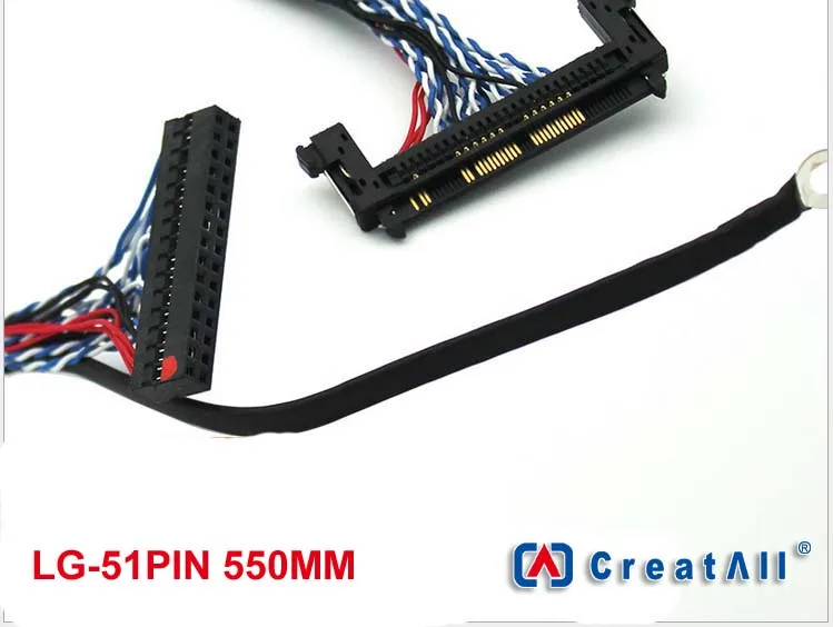 ЖК-кабель LVDS x 51Pin 10 шт. HD большой размер ТВ-монитор контроллер Borad кабель 550 мм для