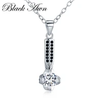 black awn silver color jewelry women slide necklaces pendants fashion jewelry k002