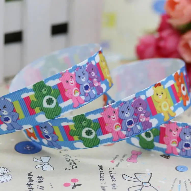 7/8 '' Медвежонок Панда мультфильм печатных grosgrain ленты hairbow головные уборы вечерние украшения «сделай сам» оптом OEM 22 мм S394