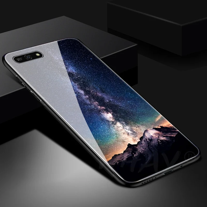 Glass Case For Huawei Nova 3 2i Coque Luxury Pattern P20 Pro Mate 10 Honor 9 Lite Play 7A Y6 2018 P Smart |