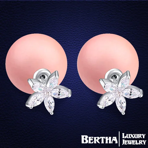 Изысканные серьги-гвоздики с цветами изящная бижутерия AAA кубический цирконий