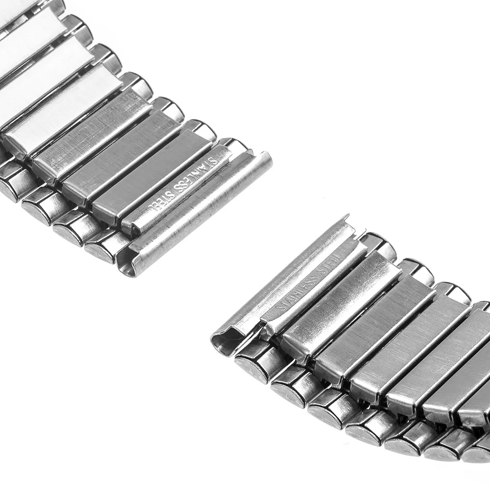 

24mm Elastic Stainless Steel Watchband + Tool for Garmin Vivoactive HR GPS Sport Watch Band Wrist Strap Link Bracelet Silver