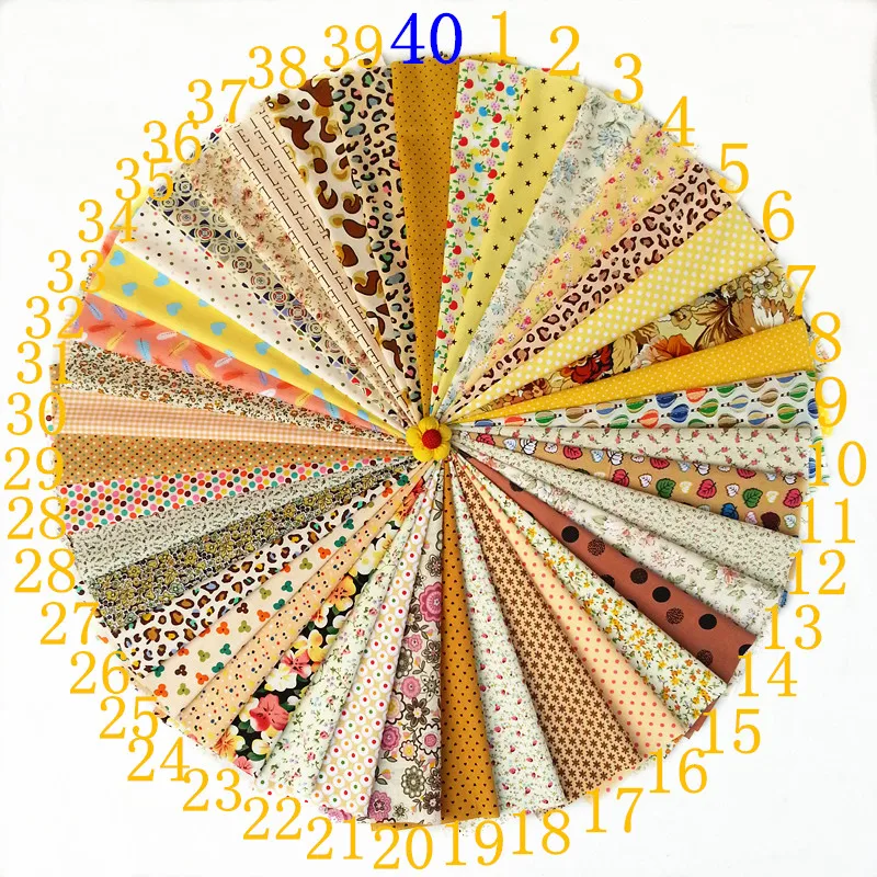 Лоскутные материалы для шитья из желтой ткани скрапбукинга Tissu стеганая ткань с