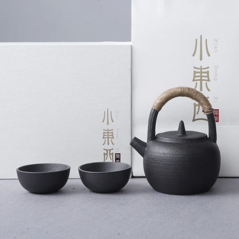 Zen японская грубая керамика портативный кунг-фу чайный сервиз чайники чайные