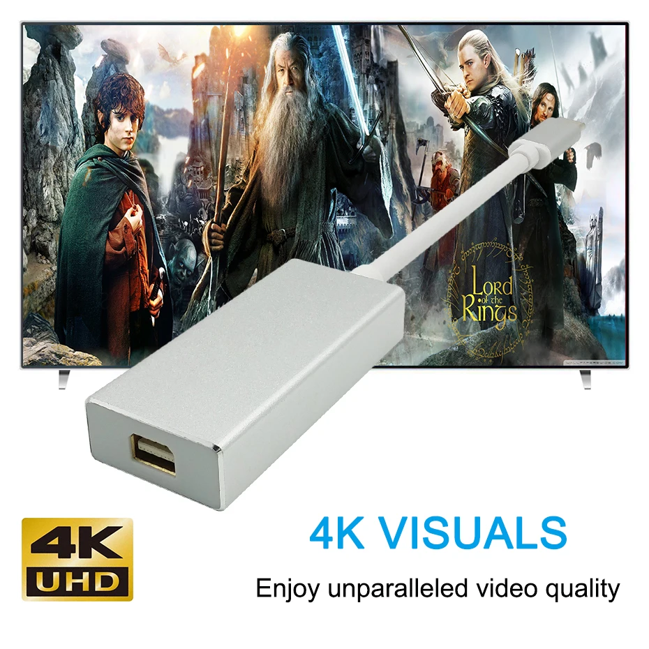 USB C Mini DisplayPort адаптер портов дисплея Hub DP Display Port кабель для MacBook Air 13 ''для Samsung S8 S9
