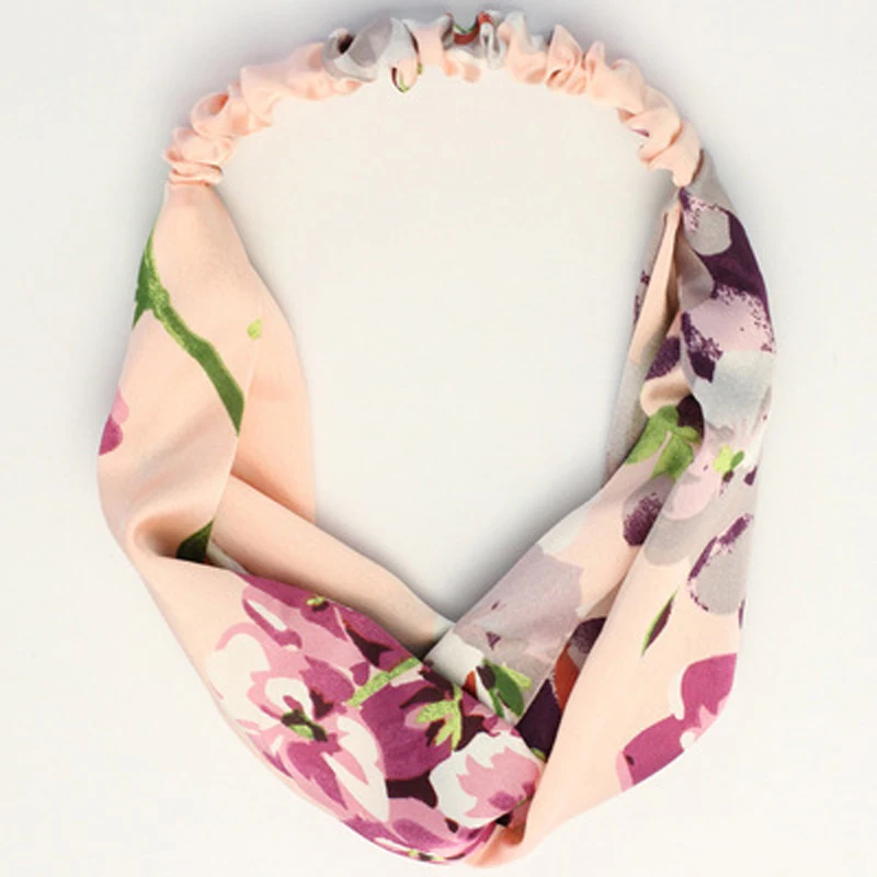 Summer Bohemian Hair Bands Print Headbands Retro Cross Turban Bandage Bandanas HairBands Accessory Headwrap for Women Girls | Украшения и