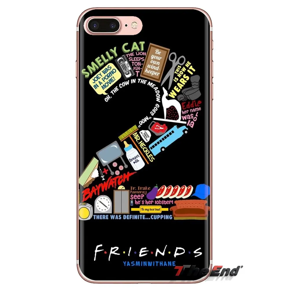 Прозрачный чехол из ТПУ для Xiaomi Mi3 Samsung A10 A30 A40 A50 A60 A70 Galaxy S2 Note 2 Grand Core Prime Funny Tv Show Friends