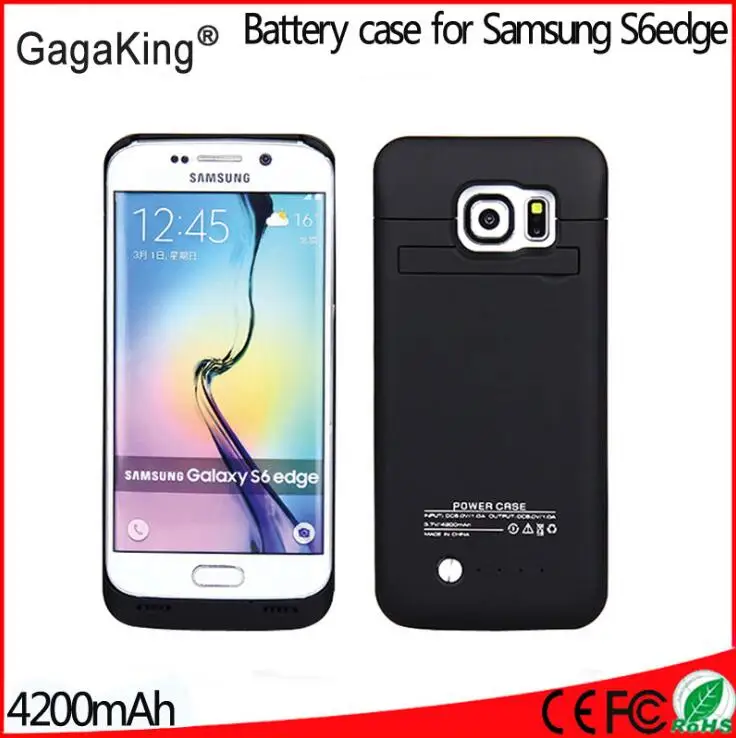 Для Мощность Чехол samsung s6 edge Батарея 4200 мАч тонкий смарт Зарядное устройство