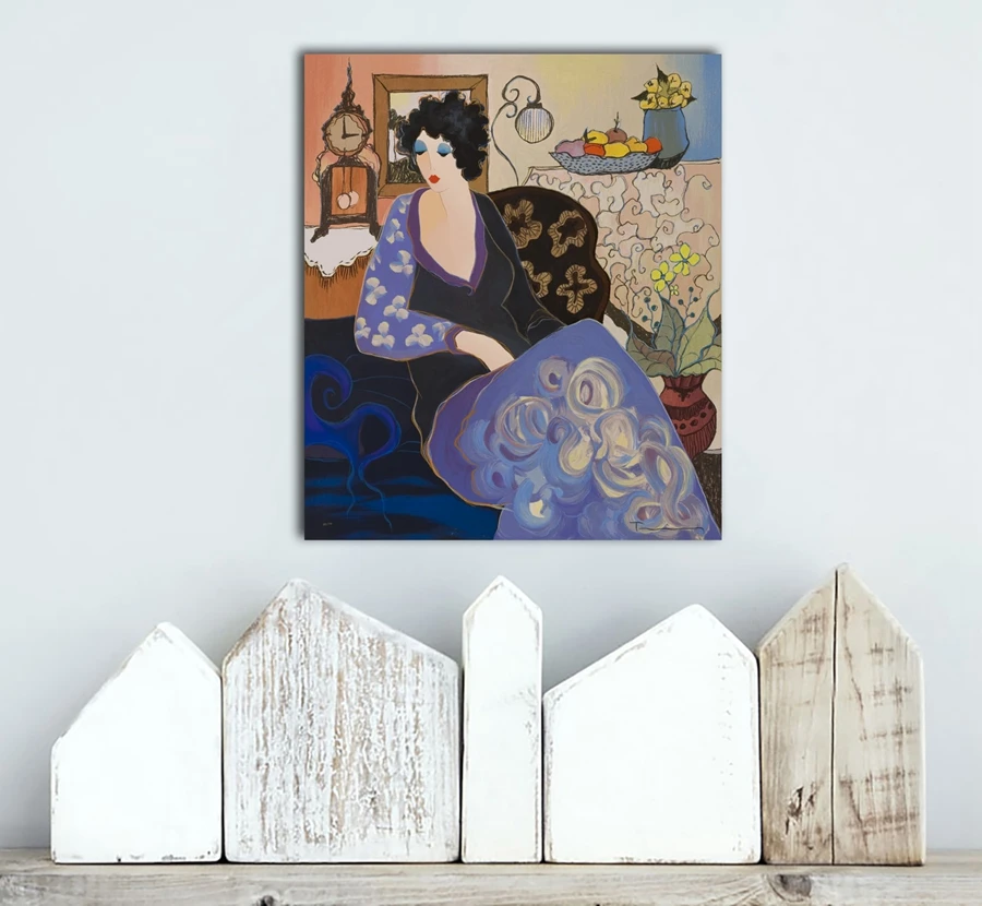 c78 Itzchak Tarkay Beatris Woman Figure Landscape .HD Canvas Print Home decoration Living Room Wall pictures Art painting | Дом и сад