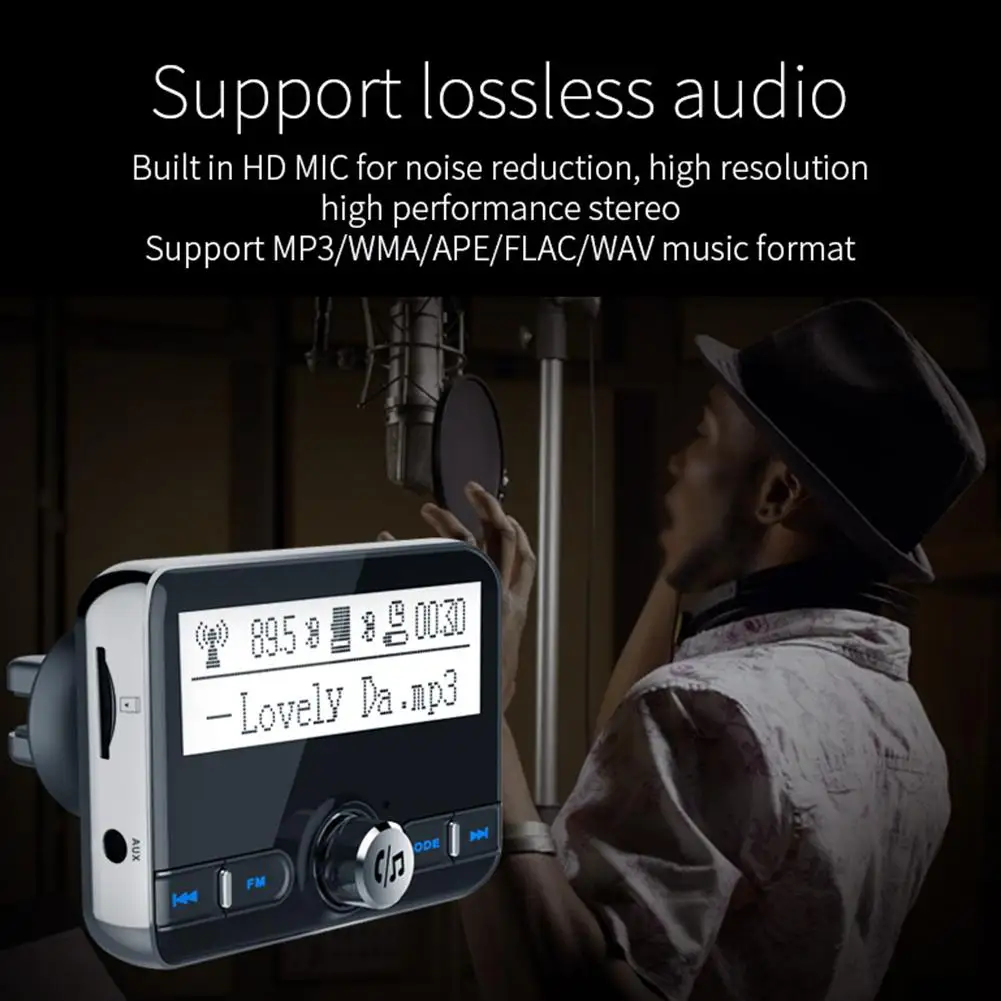 Автомобильный FM аудио передатчик MP3 плеер беспроводной цифровой радио