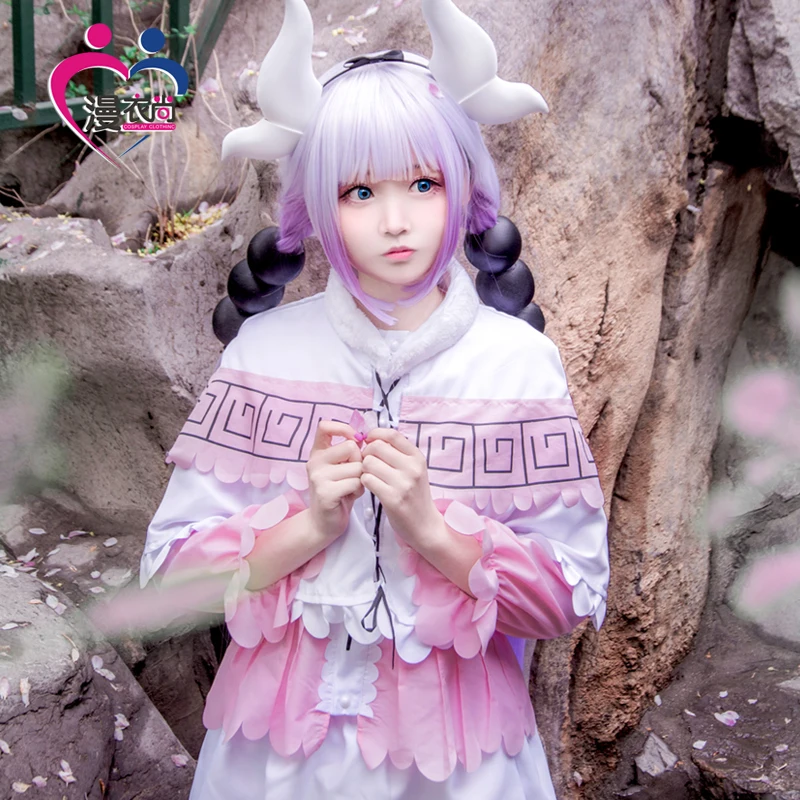 Косплей костюмы Miss Kobayashi's Dragon Maid Kanna Kamui платье для Хэллоуина и вечеринки Kawai