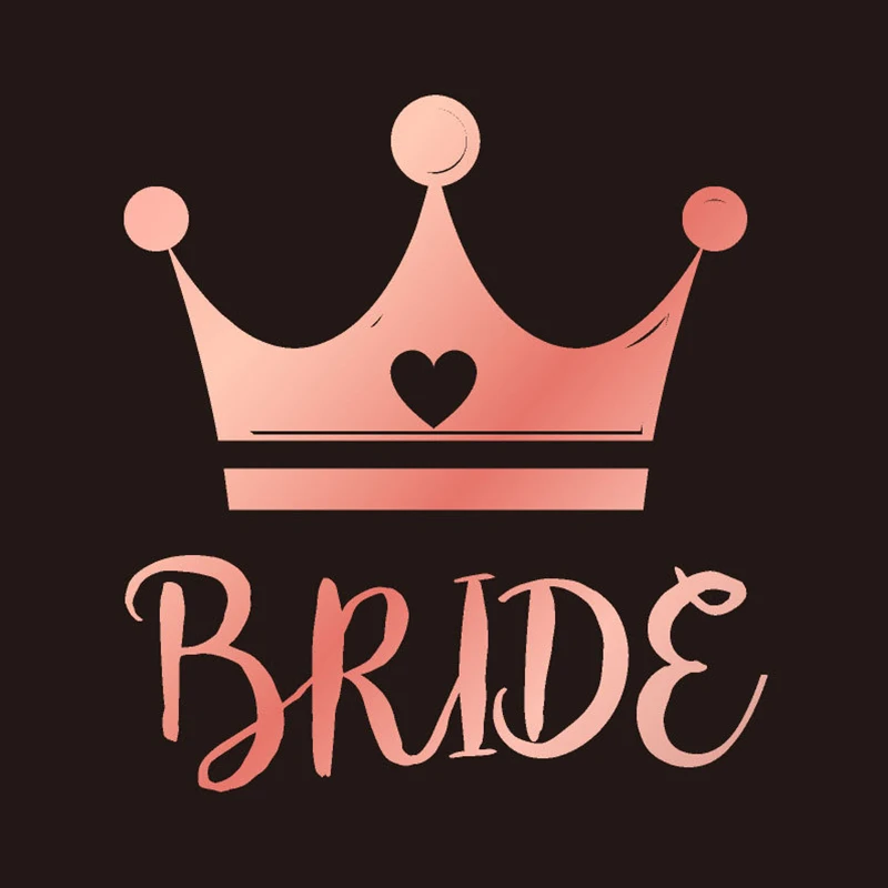 5 шт. розовое золото команда надпись «Bride Tribe» Временная тату-наклейка для Веселая незамужняя женщина девичник вечерние свадебные декоративные аксессуары для душа невесты