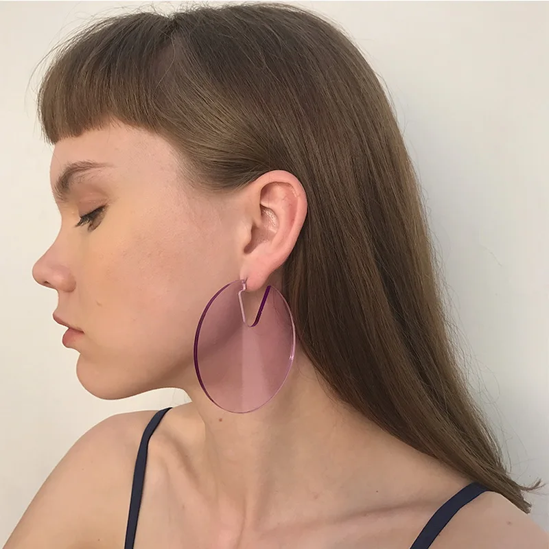 Классический дизайн акриловые многоцветные прозрачные серьги в форме торта