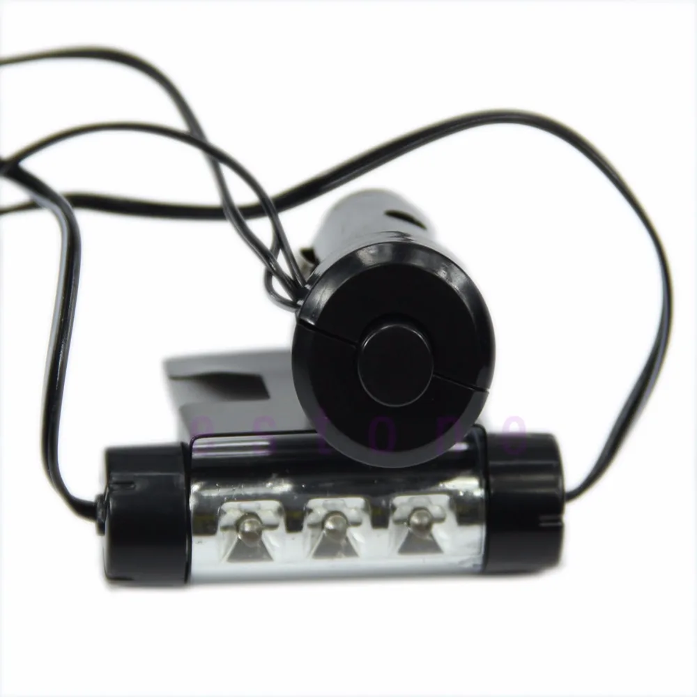 

4x 3LED Car Interior Decor Lamp Light 12V Blue Glow Car Charge 4 IN 1 Atmosphere