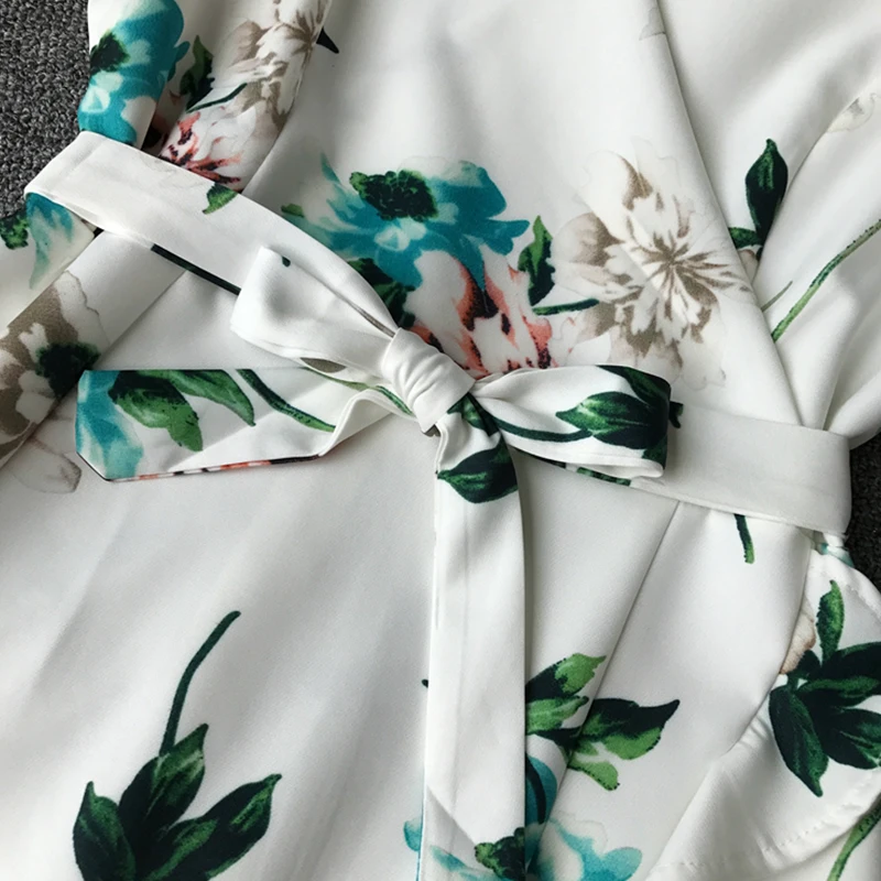 Женское пляжное платье с цветочным принтом FMFSSOM облегающее v образным вырезом и