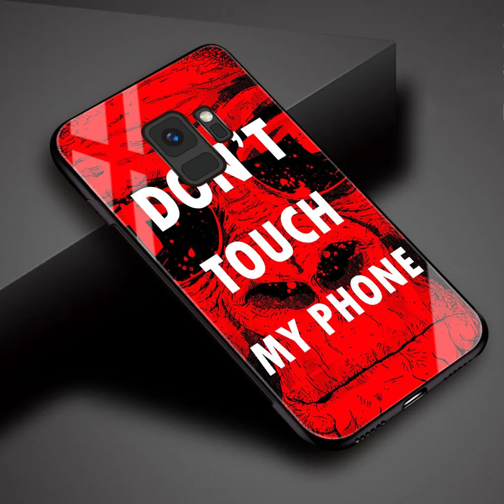 Чехол для Samsung Galaxy S22 не прикасайтесь к моему телефону стеклянный чехол Note 9 10 20 s10