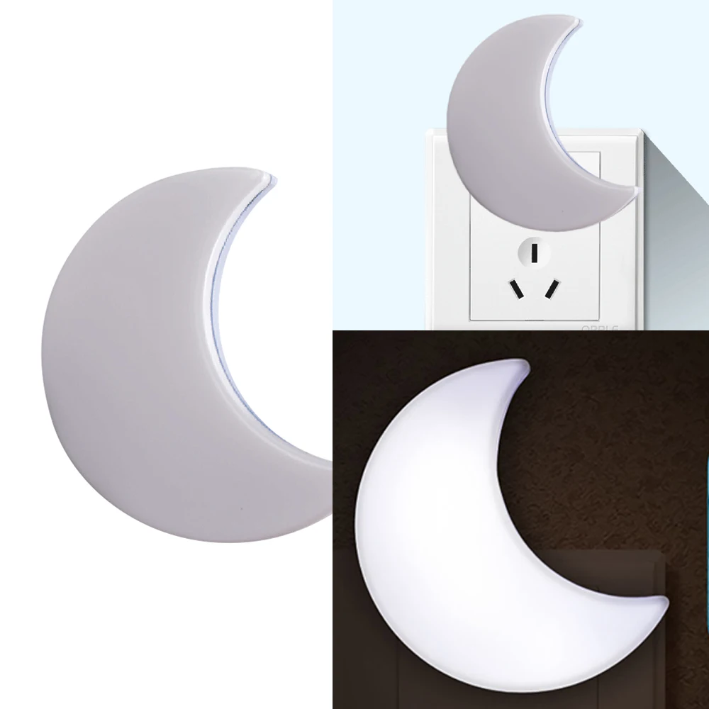 Форма Луны светодиодный ночник автоматический свет Датчик управления