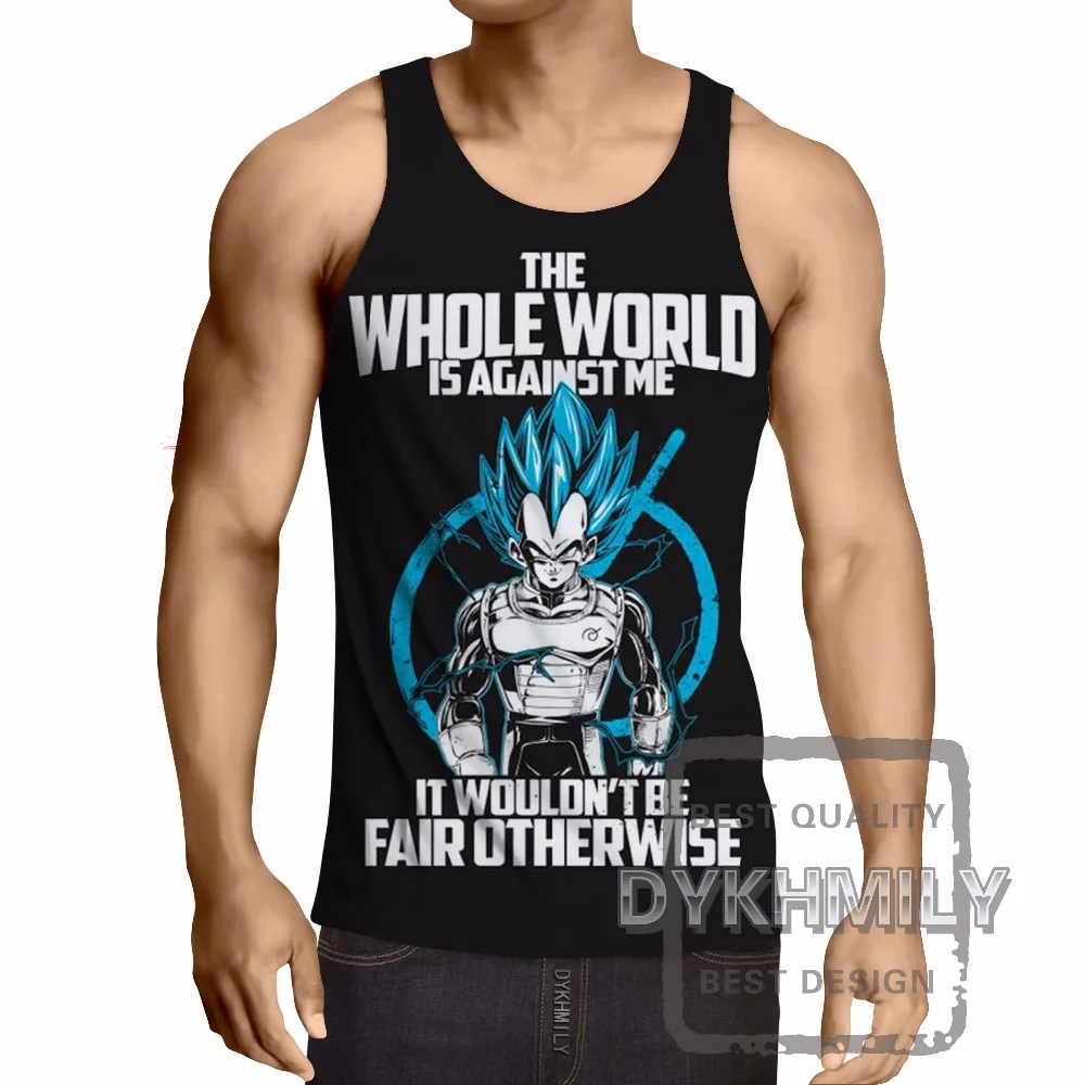 Новое поступление 2017 года Для мужчин модная летняя майка Dragon Ball Z Бодибилдинг