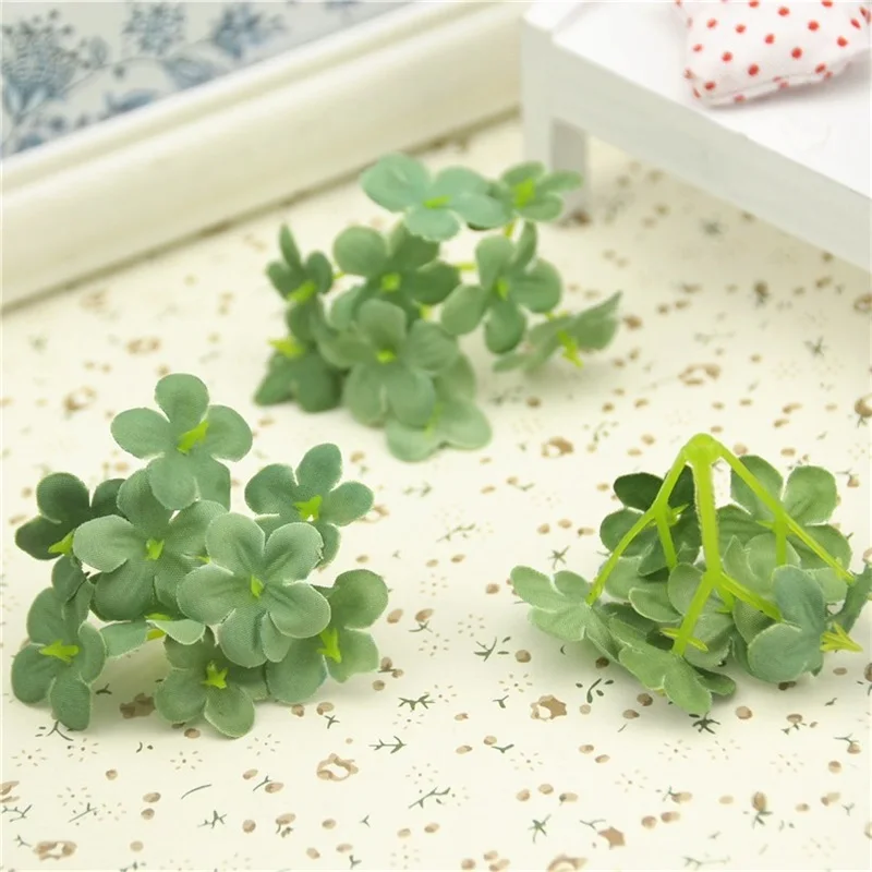 Green 10 шт./партия, 90 головок, мини-Stamen Шелковый цветок сливы, искусственная Цветочная головка для свадебного украшения, венок Скрапбукинг, ремесленные цветы - Цвет: Green
