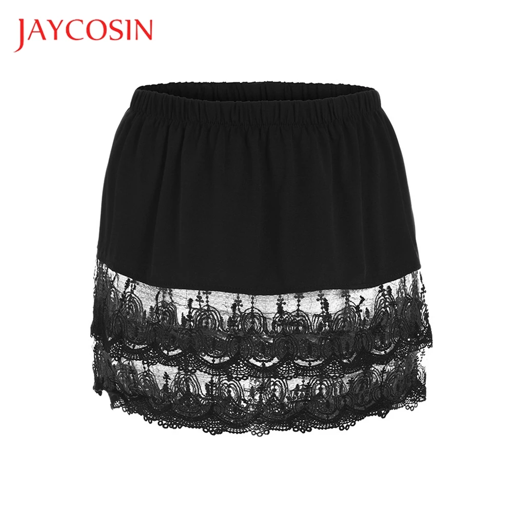 JAYCOSIN многослойная Женская Многоуровневая Прозрачная кружевная отделка