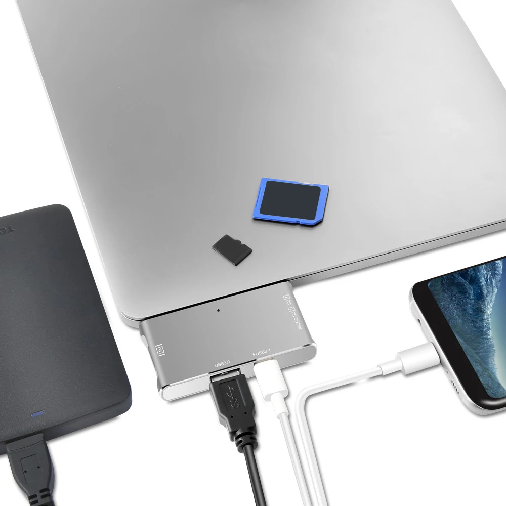 5 в 1 двойной USB-адаптер для чтения SD-и TF-карт | Компьютеры и офис