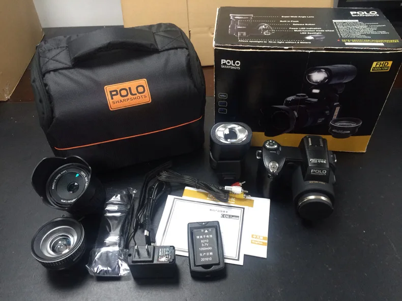 

POLO D7200 Digital Camera 33MP Auto Focus Professional DSLR Camera Telephoto Lens Wide Angle Lens Appareil Photo Bag