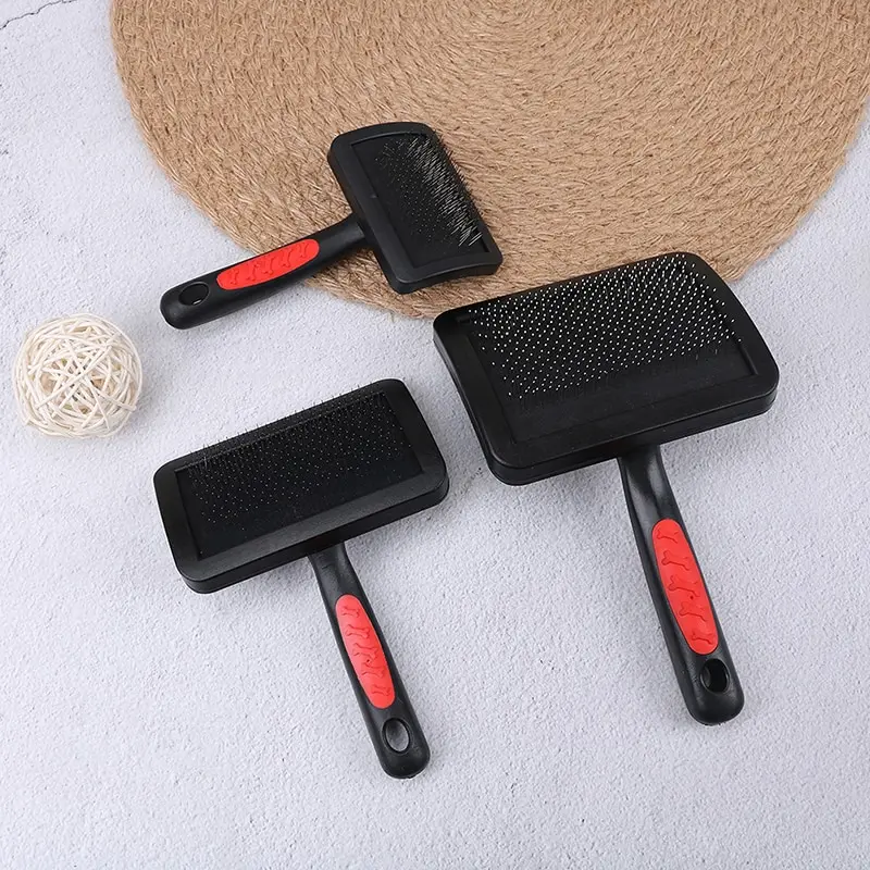 Расческа с пластиковой ручкой для домашних животных густая подушкой