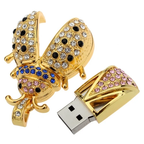 USB флеш накопитель с серебряным бриллиантом 16 ГБ 32 64 Подарочная Ювелирная ручка
