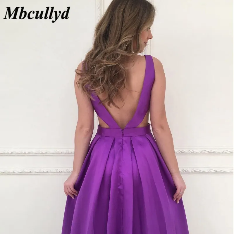 Mbcullyd Purple Long Bridesmaid Dresses 2019 Sexy V-neck Women Wedding Party Dress With Pockets Robe De Soiree Custom Made | Свадьбы и