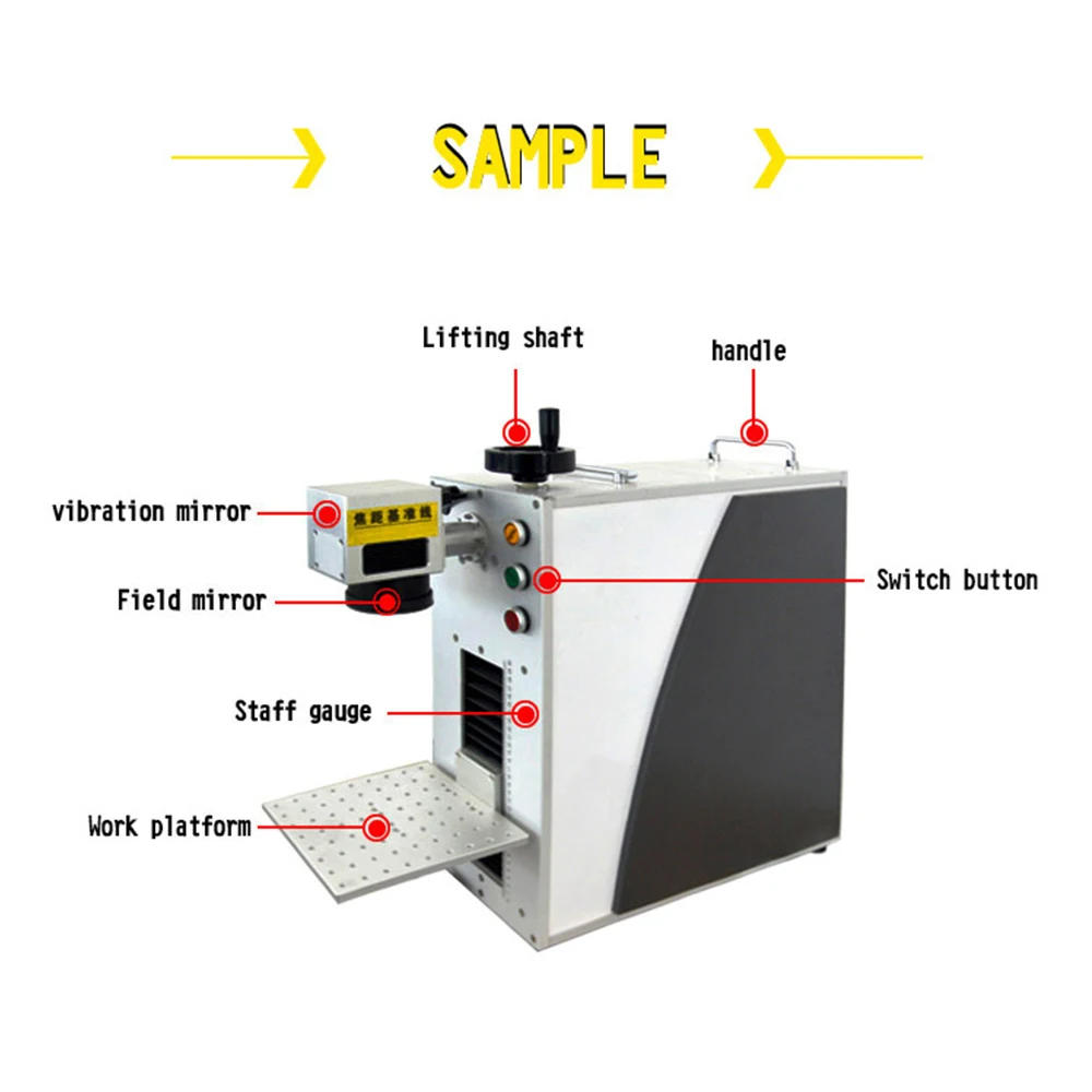 20 Вт мини волоконная лазерная маркировочная машина цена для металла|Контроллер с