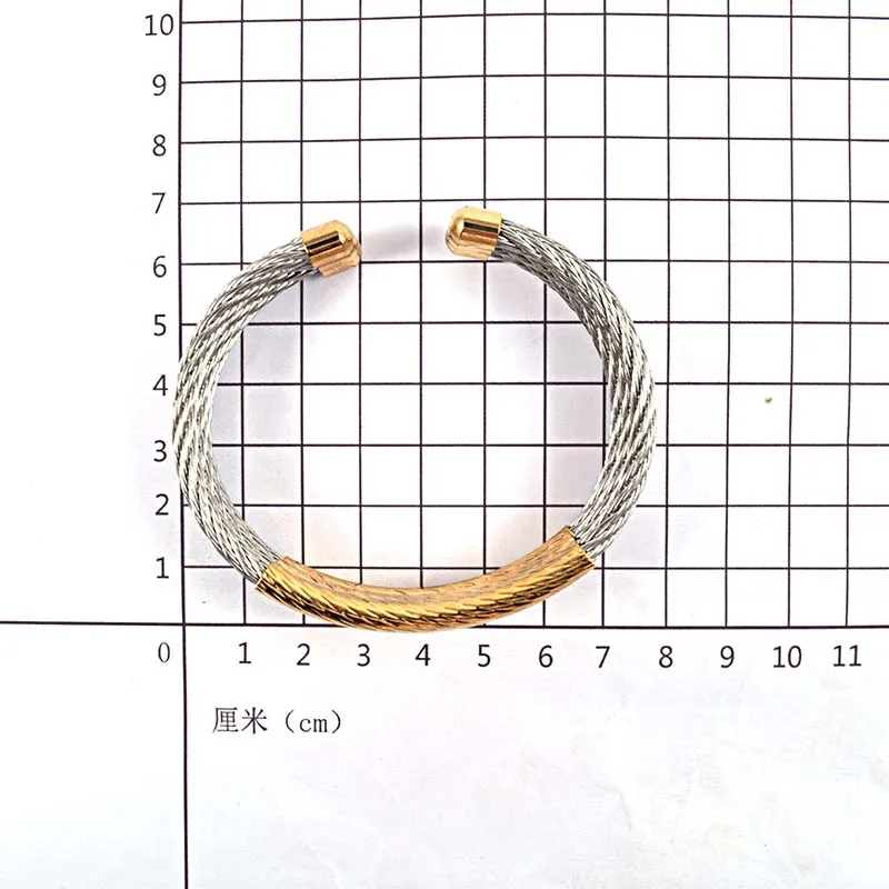 Новые модные браслеты из Проволочной проволоки ювелирные изделия нержавеющей