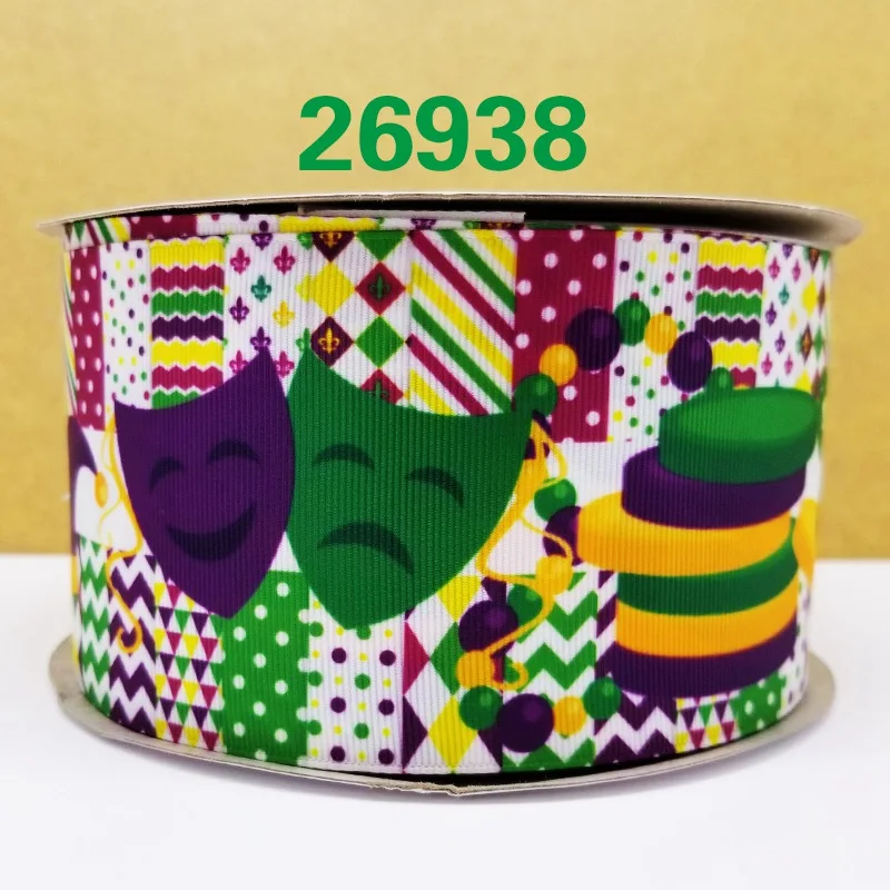 26938 Марди Гра Мультфильм напечатанные ленты 26898 - Цвет: 26938