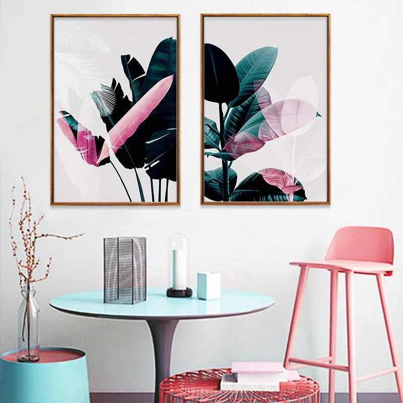 

Nordic Canvas Painting Watercolor Leaf Plant Branch Wall Art Print Picture DIY Home Decor Picture Living Room Home Decor Poster