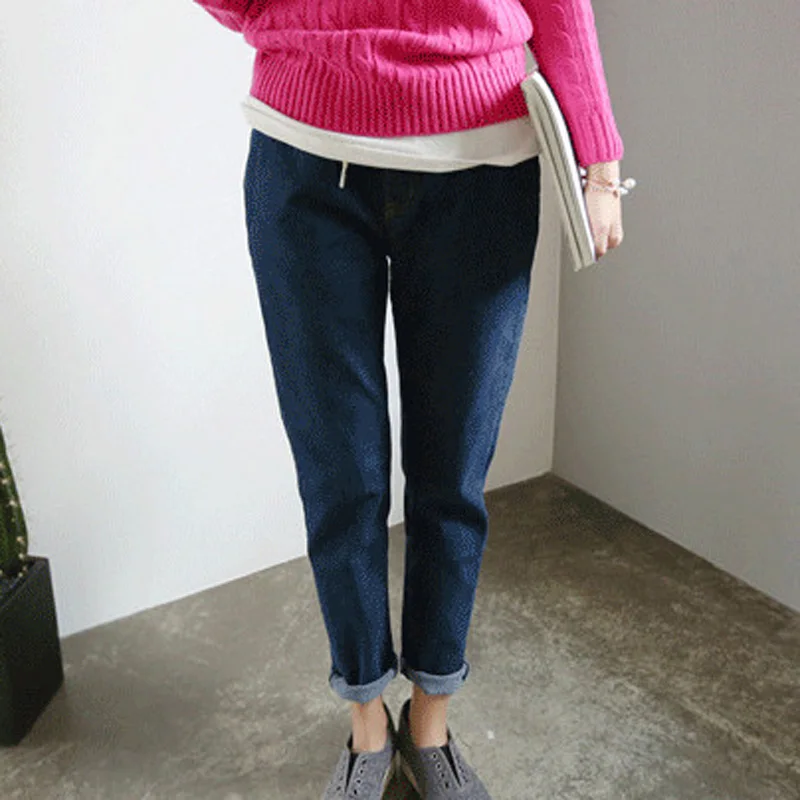 Мода Горячей Продажи Женщина Синие Джинсы Шаровары Брюки Джинсовые брюки Для