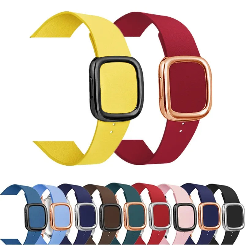 Чехол из натуральной кожи современный стиль ремешок для наручных часов Apple watch