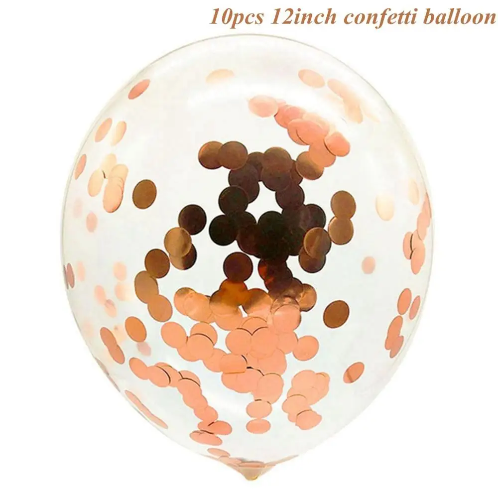 Confetti Balloons 3 Taoup 10 PCS с днем рождения воздушные шары цифры 12 дюймовый круглый воздушные шары аксессуары золотые воздушный шар "Конфетти" латекс Свадебная вечеринка Декор - Цвет: Confetti Balloons 3