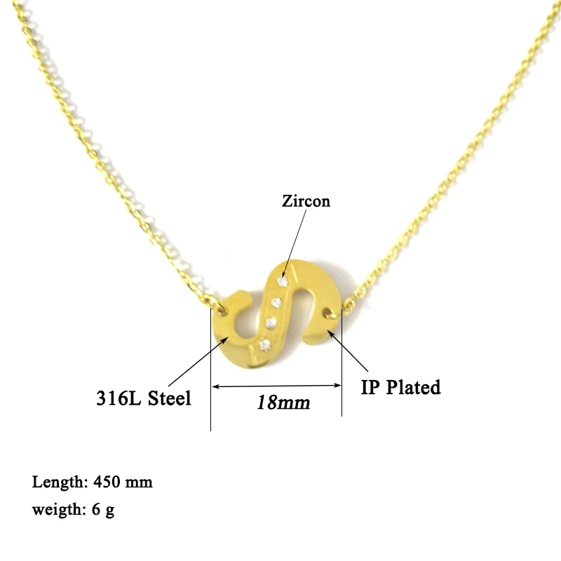 Волшебная Божья коровка 2018 золотое ожерелье с буквенным принтом цепочка из