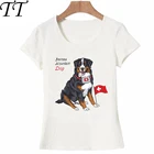 Футболка с надписью I Love My Bernese mountain dog, летняя Милая женская футболка, хипстерская классная футболка с принтом собаки, женские топы, Женские повседневные футболки