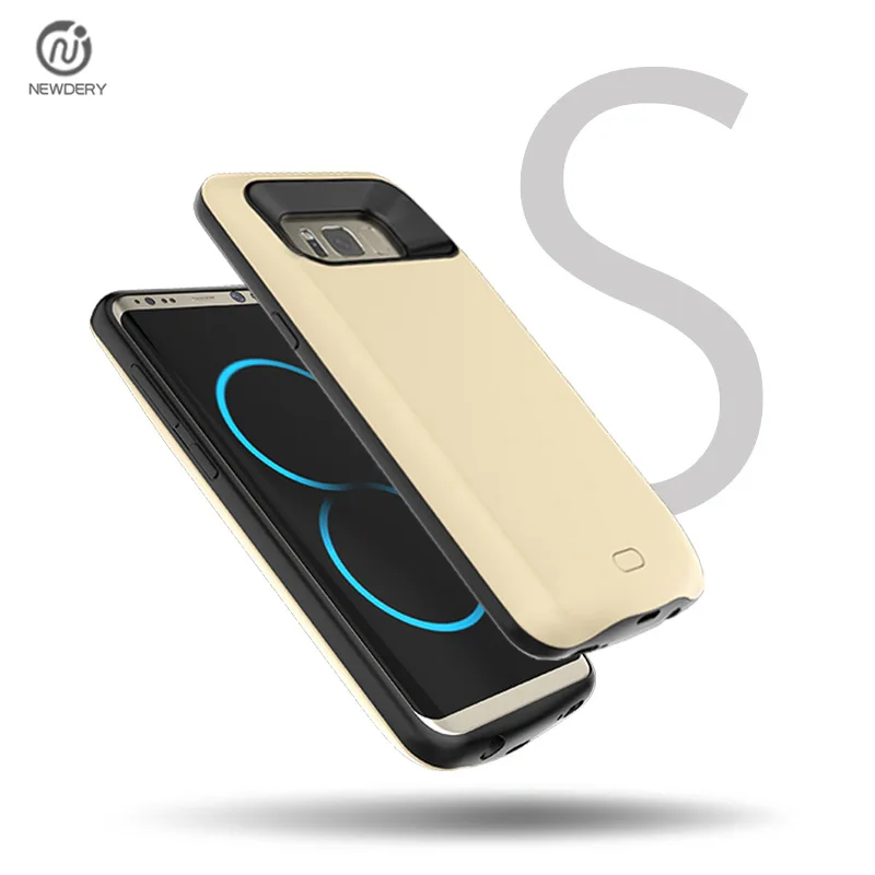 Внешний резервный внешний аккумулятор зарядное устройство чехол для samsung galaxy S8 S8 Plus с QI беспроводным зарядным приемником