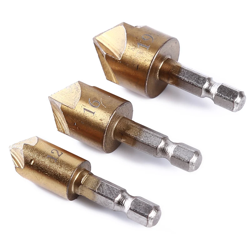 Tools Accessories Multifunctional 3pcs Countersink Drills For Drilling Set Drill Bit Chamfer Metal Cutter Ferramenta |