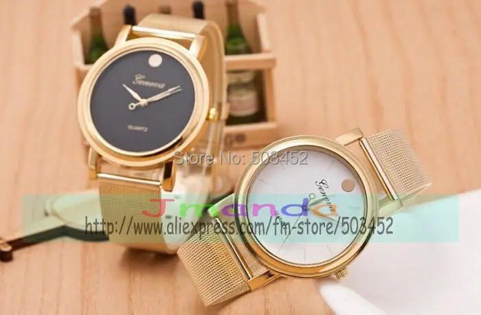 Женские модельные часы GENEVA фирменные повседневные в горошек с ремешком из сплава