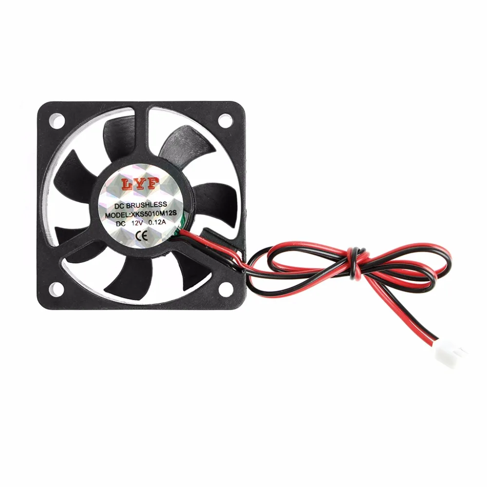 2018 Новый 50x50x10 мм DC 12 В 0.12A 2 Pin PC компьютер Процессор Системы бесщеточный