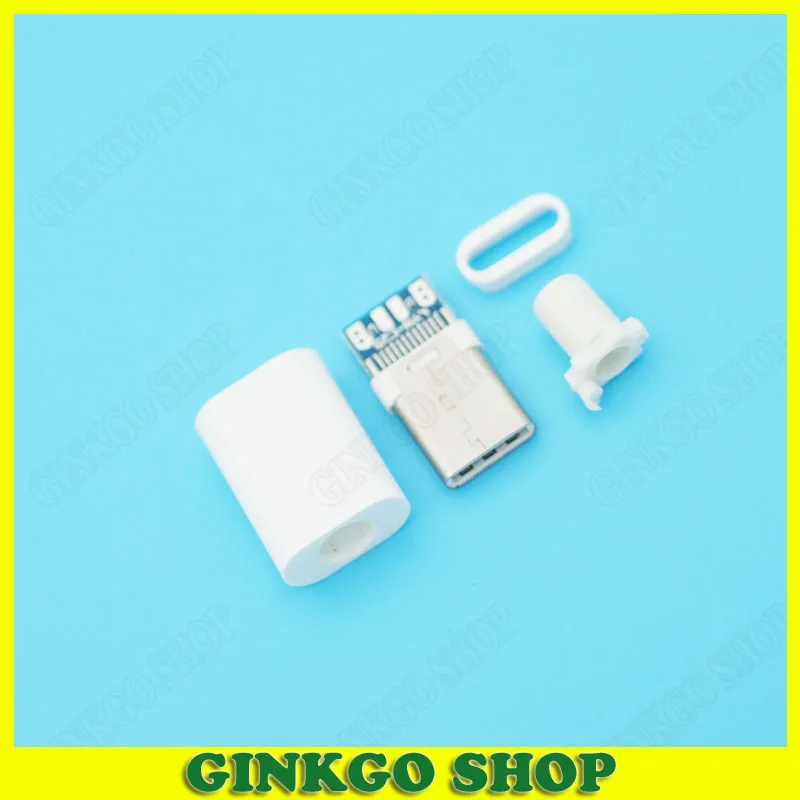Штепсельная Вилка 4 в 1 Usb C Type 2 0 с печатной платой припой провод хвостовым