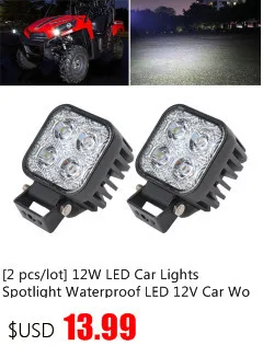[2 шт/комплект] 12 Вт LED Освещение Spotlight Водонепроницаемый LED 12 В автомобиль работы Лампочки для автомобилей авто Offroad Грузовик лодка спортивный Лампы для мотоциклов