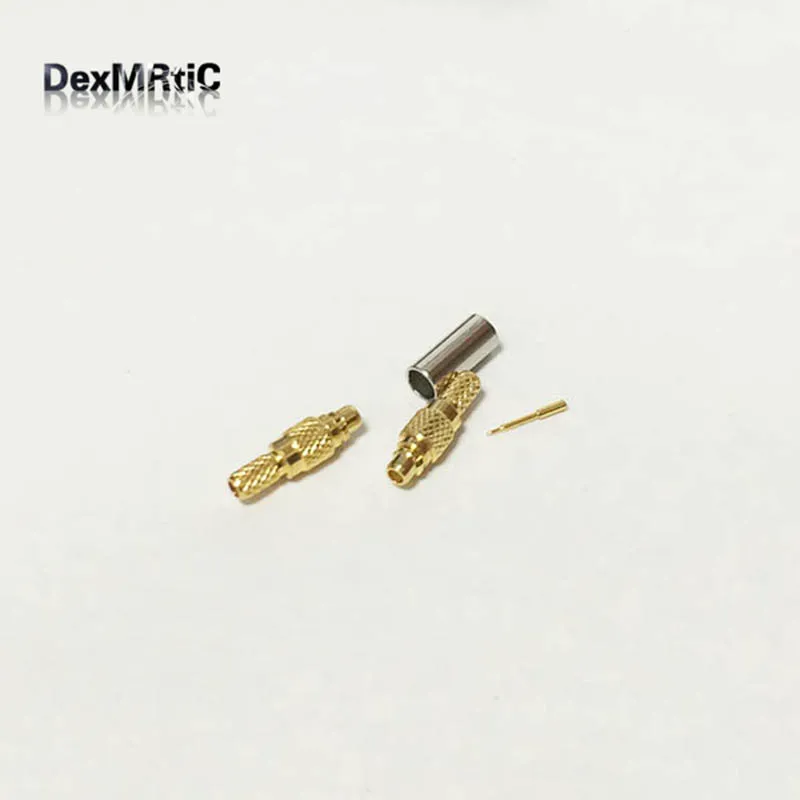 Штекер MMCX обжимный РЧ разъем для RG316 RG179 RG174 прямой позолоченный 1 шт. |