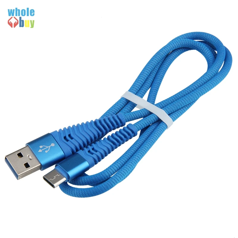 100 шт. Нейлоновый плетеный USB-кабель TypeC быстрой зарядки для Samsung Galaxy HTC 10 Macbook Xiaomi Mi8 A1 Зарядный шнур