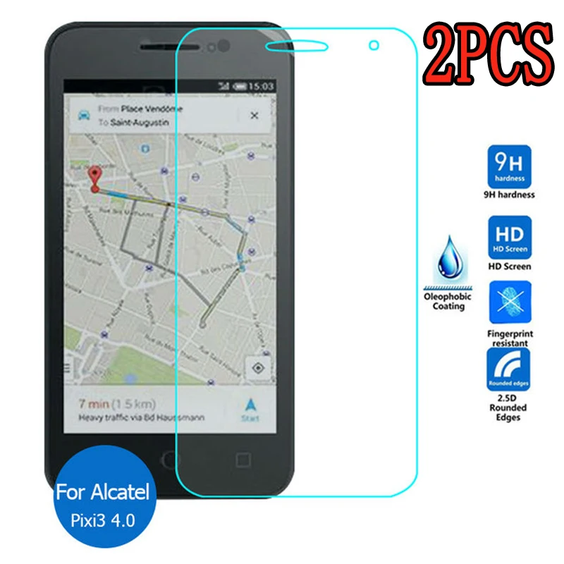 2 шт. закаленное стекло для Alcatel One Touch Pixi 3 4 0 защитная пленка 9H защита экрана