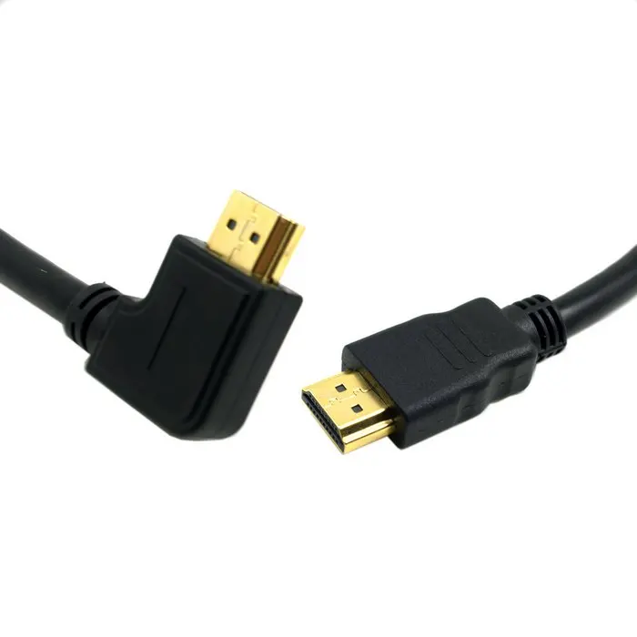 

90 Degree angled HDMI-Compatible male to Straight HDMI-Compatible 1.4 male cable for HDTV 150cm