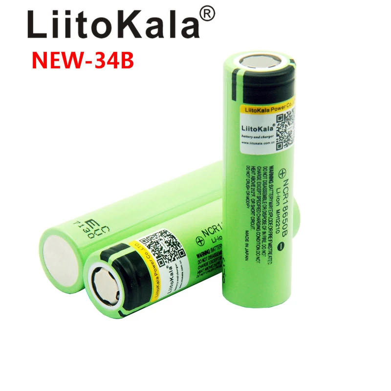 Перезаряжаемая литиевая батарея LiitoKala NCR18650B 34B 3 7 в 18650 3400 мАч 2 шт.|li-ion battery|battery